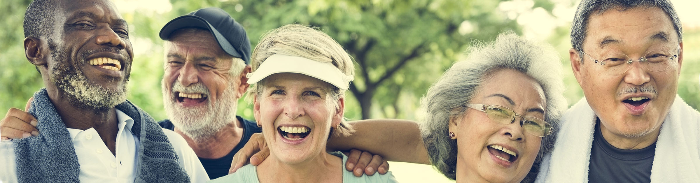 A diverse group of physically active adults.